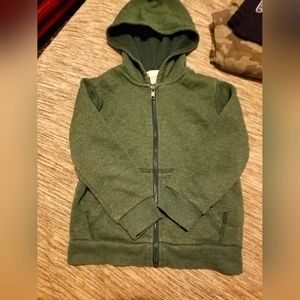 Green Zip-up hoodie 2-4y